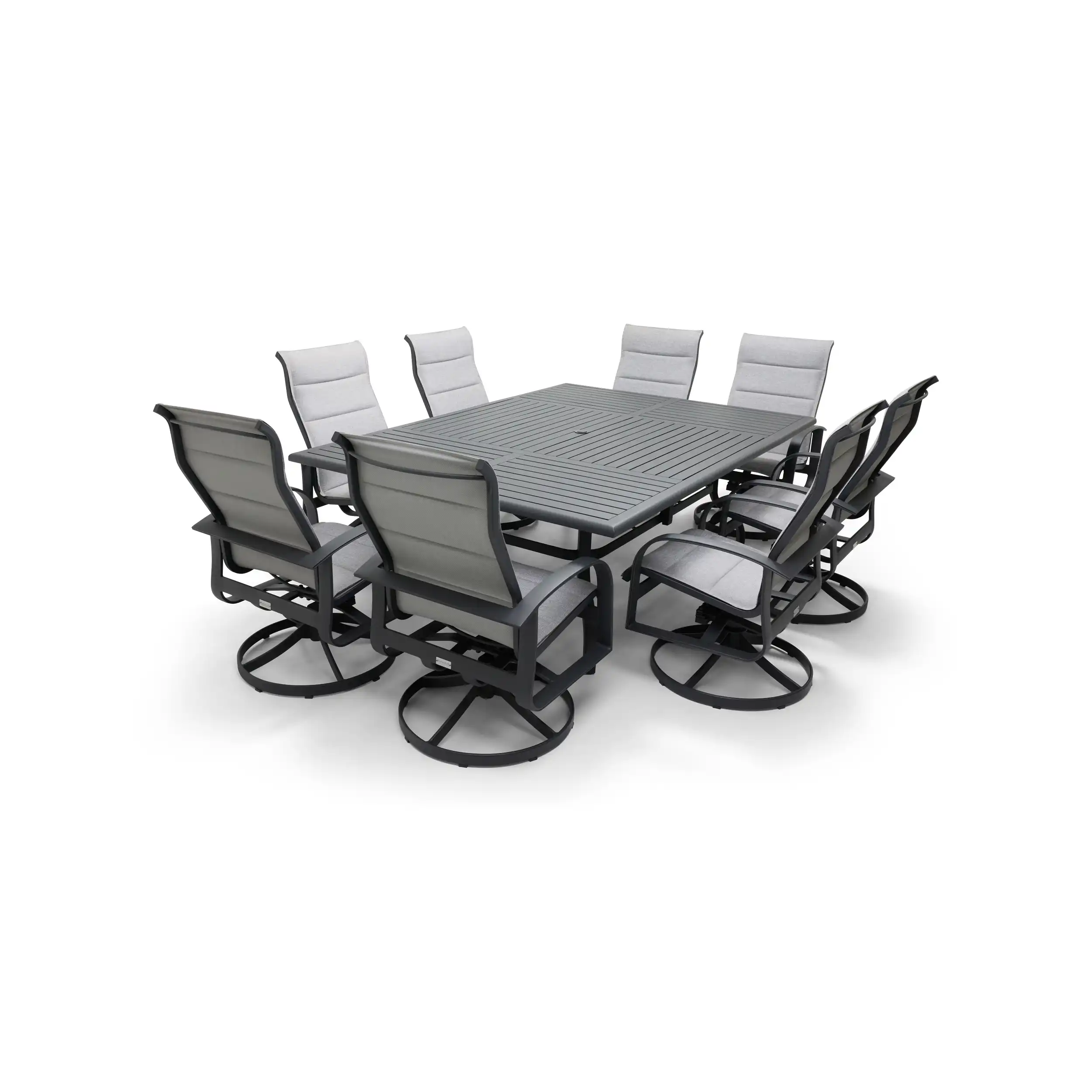 Wakefield 9 Piece Padded Sling Dining Group W/ 60"x84" Rect. Table - Image 7