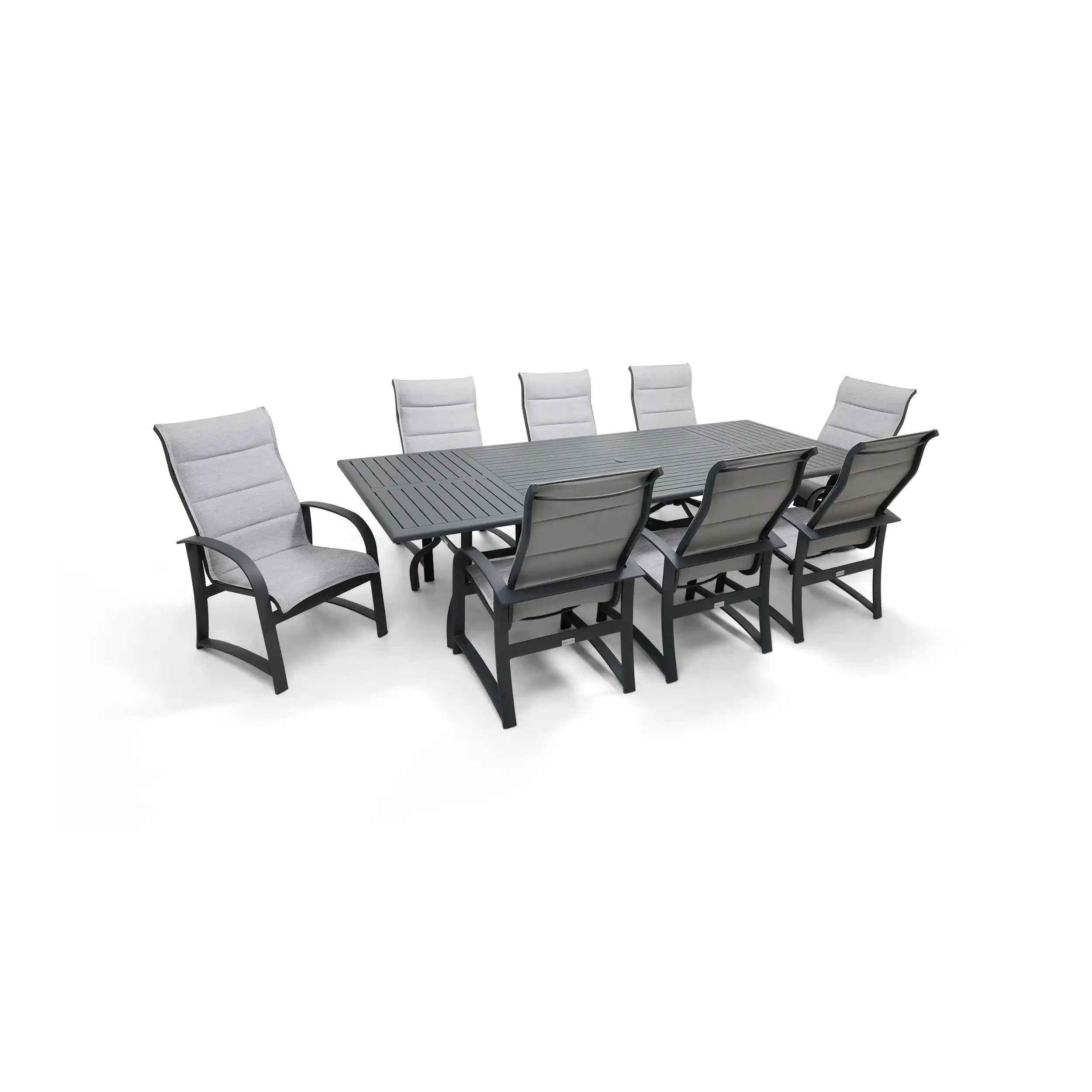 Wakefield 9 Piece Padded Sling Dining Group W/ 44"x112" Rect. Table - Image 2