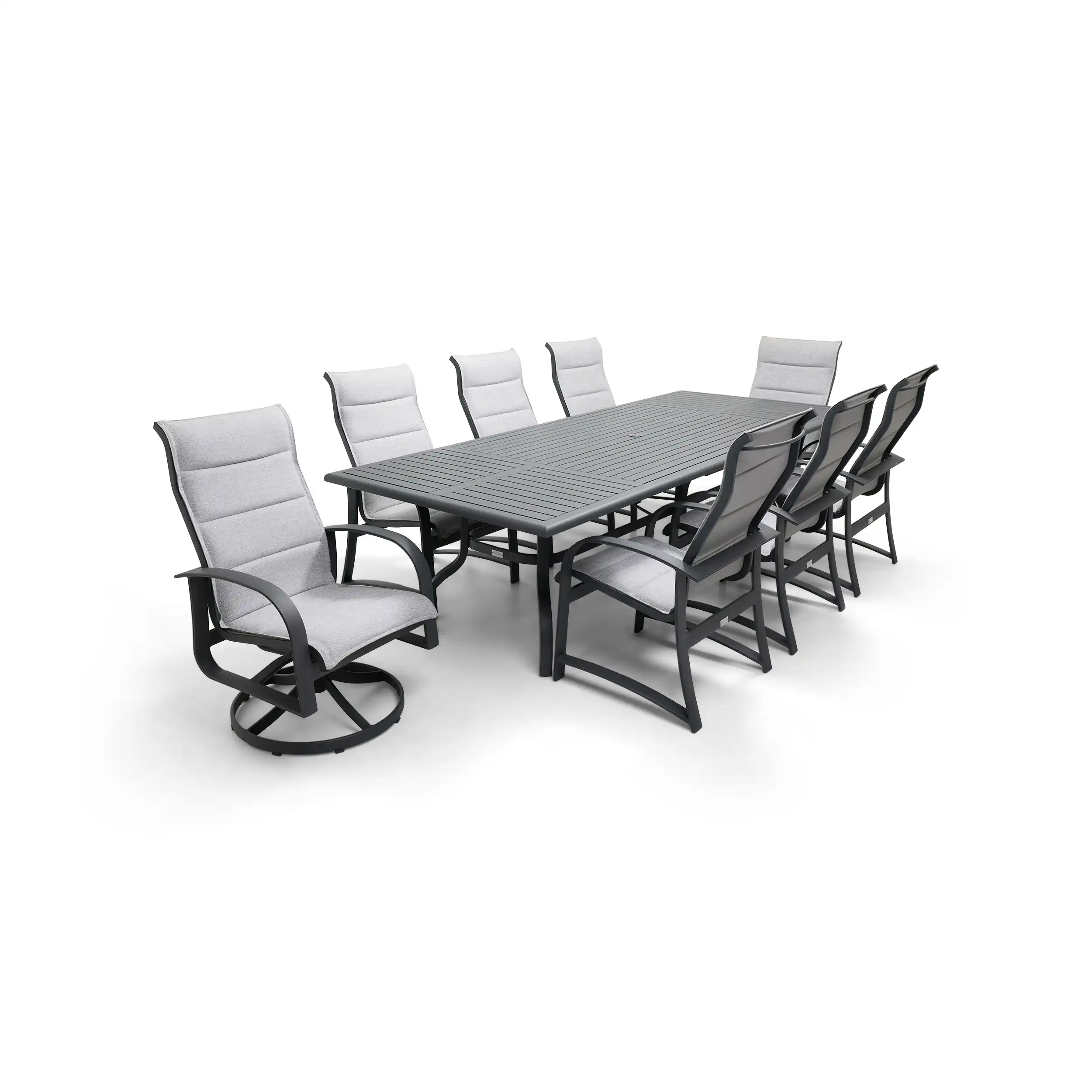 Wakefield 9 Piece Padded Sling Dining Group W/ 44"x112" Rect. Table - Image 5