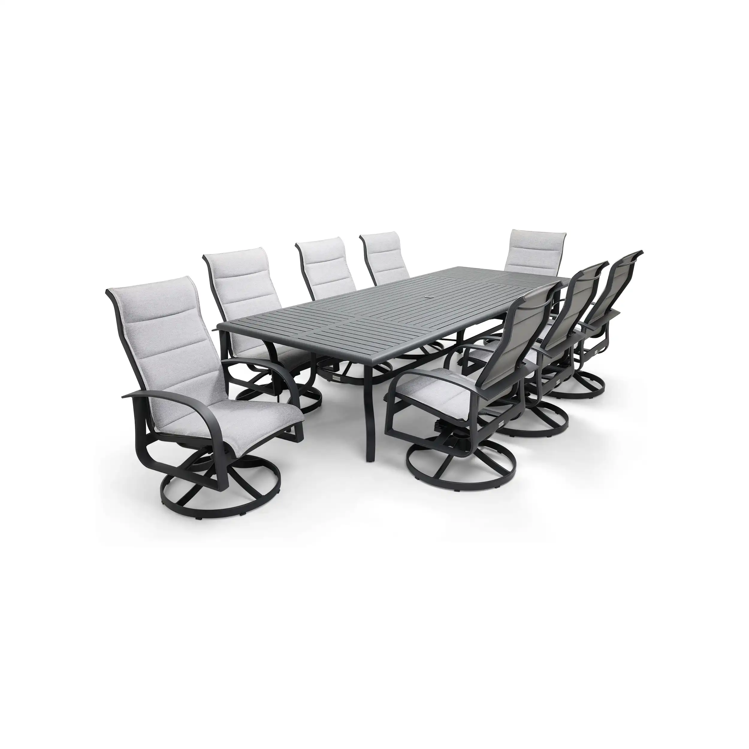 Wakefield 9 Piece Padded Sling Dining Group W/ 44"x112" Rect. Table - Image 7
