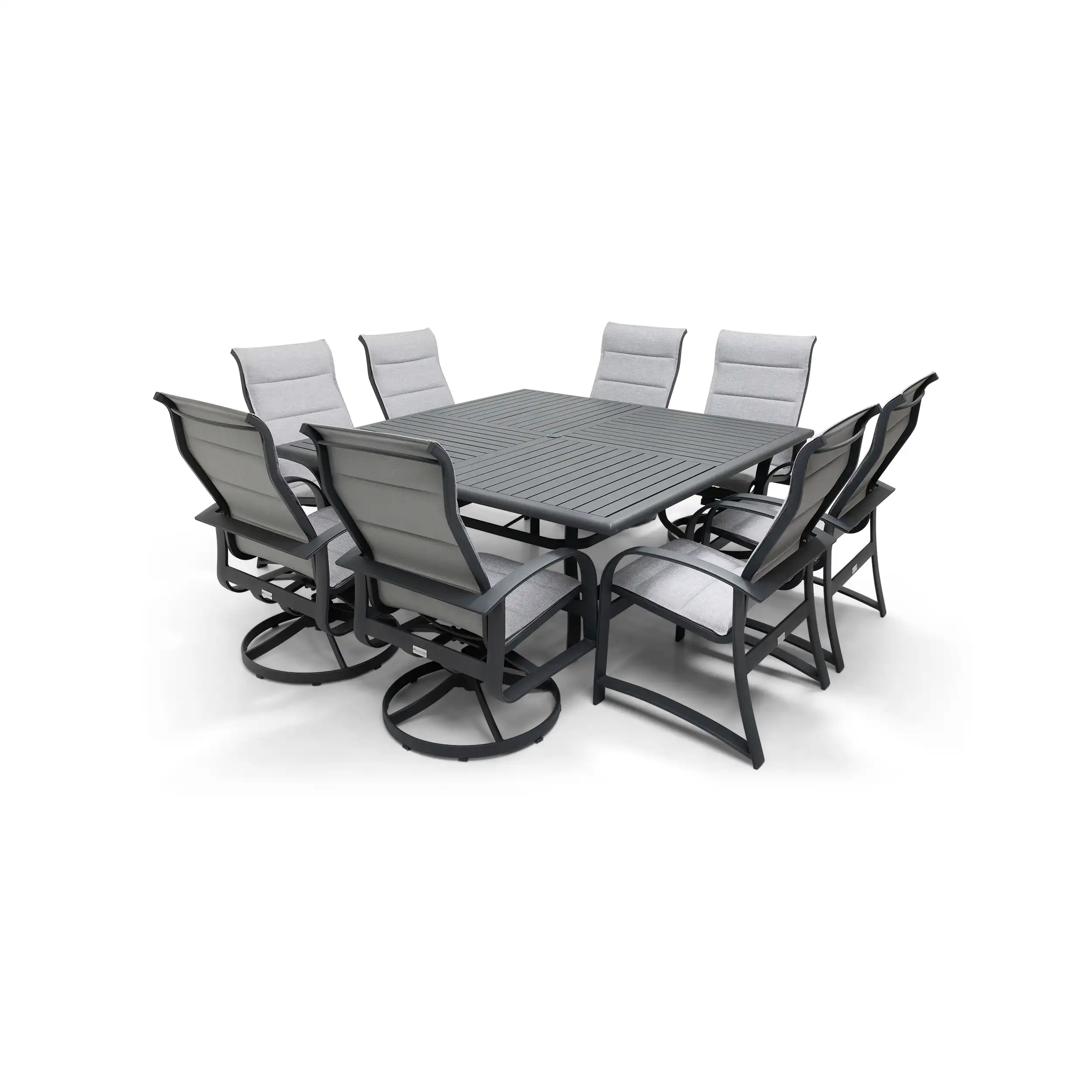 Wakefield 9 Piece Padded Sling Square Dining Group - Image 5