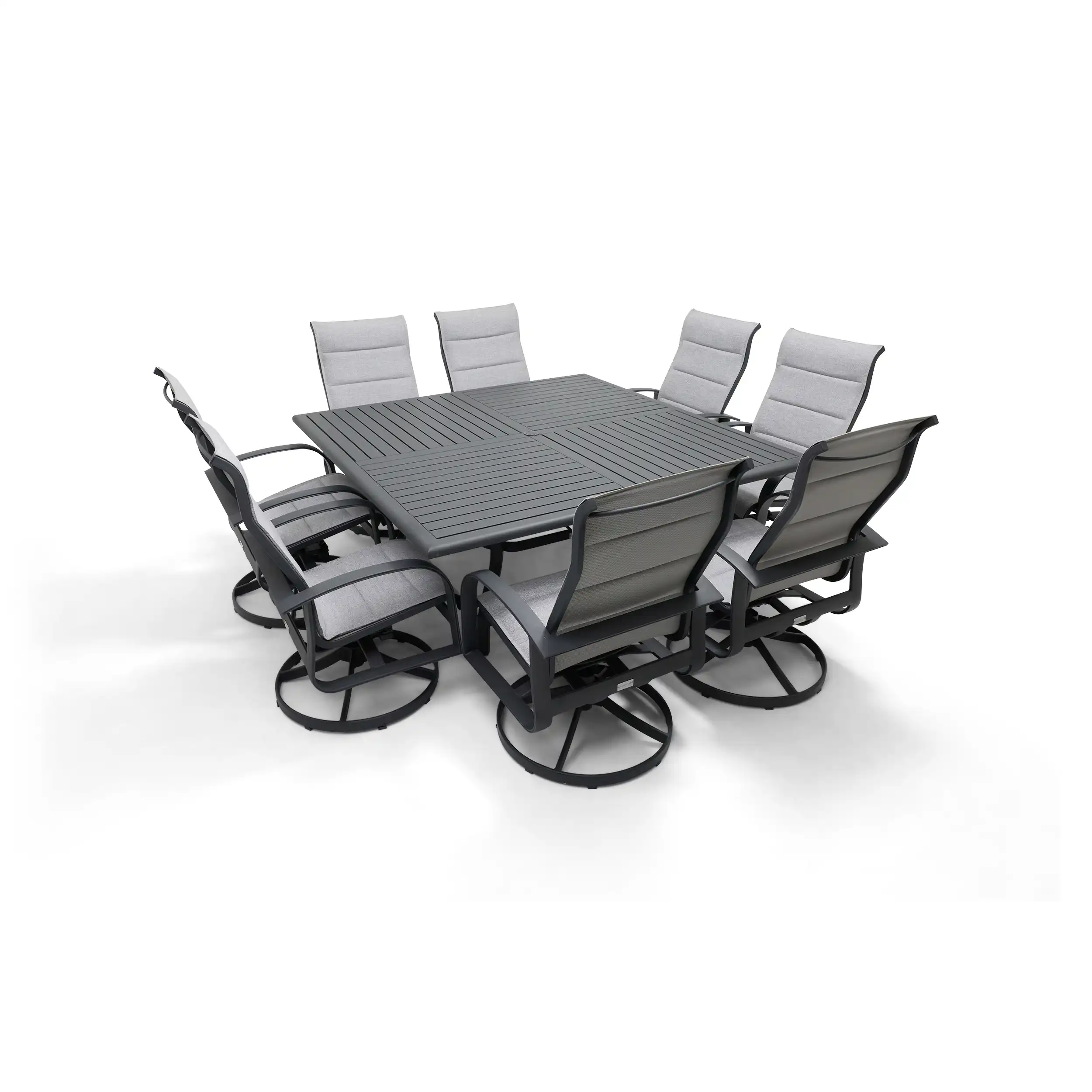 Wakefield 9 Piece Padded Sling Square Dining Group - Image 6