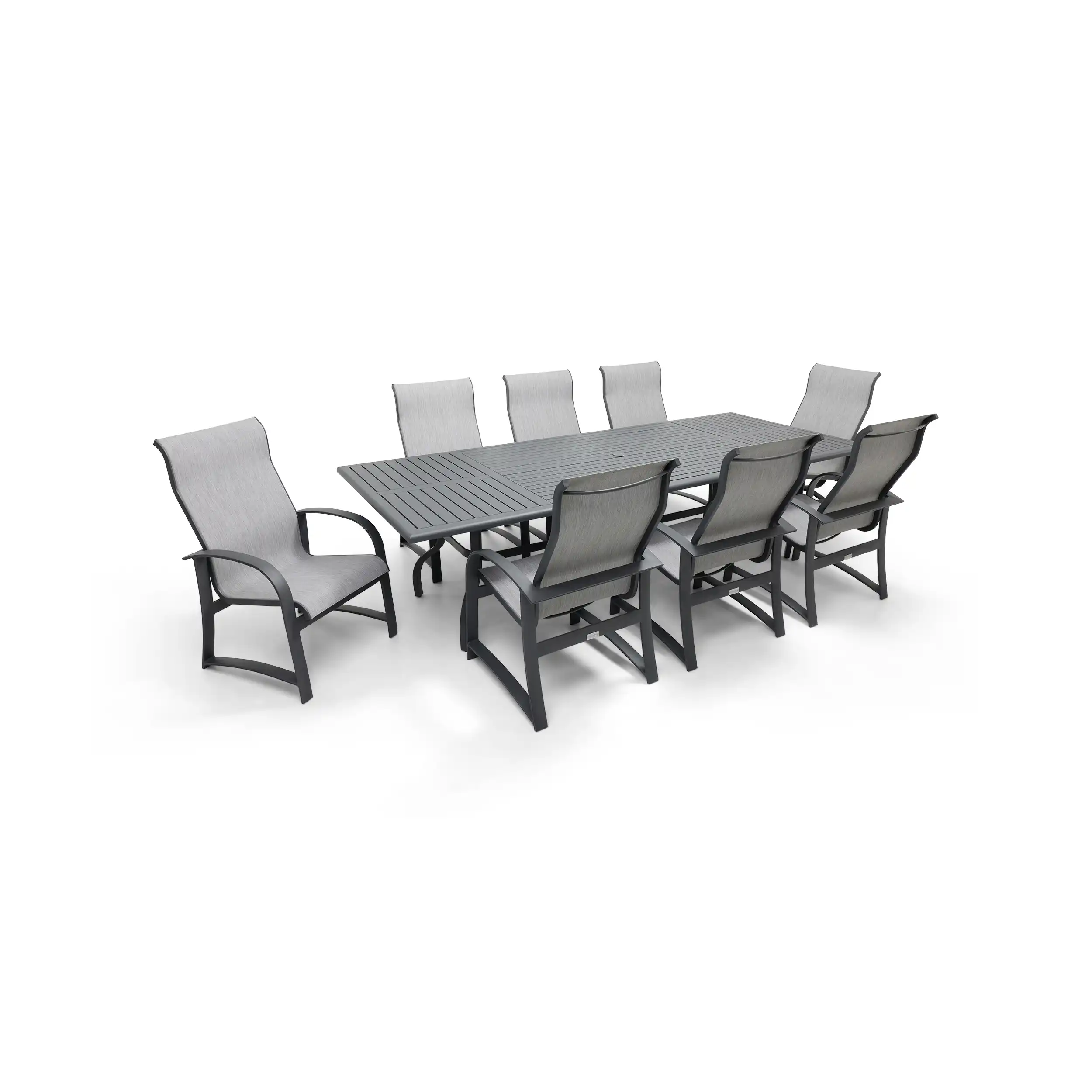 Wakefield 9 Piece Sling Dining Group W/ 44"x112" Rect. Table - Image 2