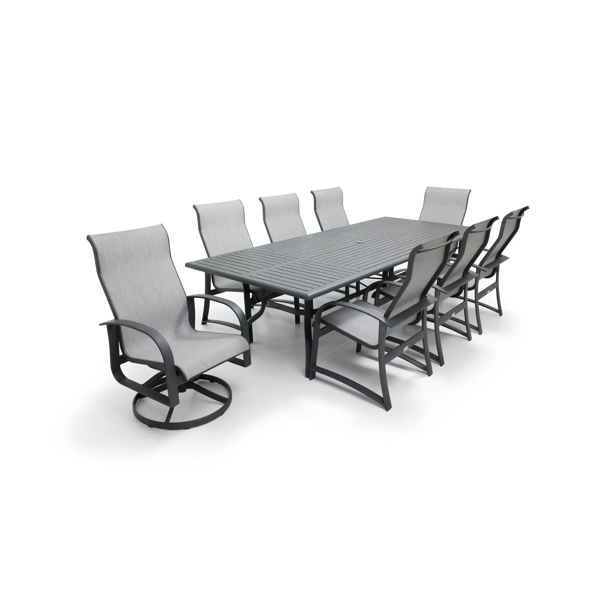Wakefield 9 Piece Sling Dining Group W/ 44"x112" Rect. Table - Image 5