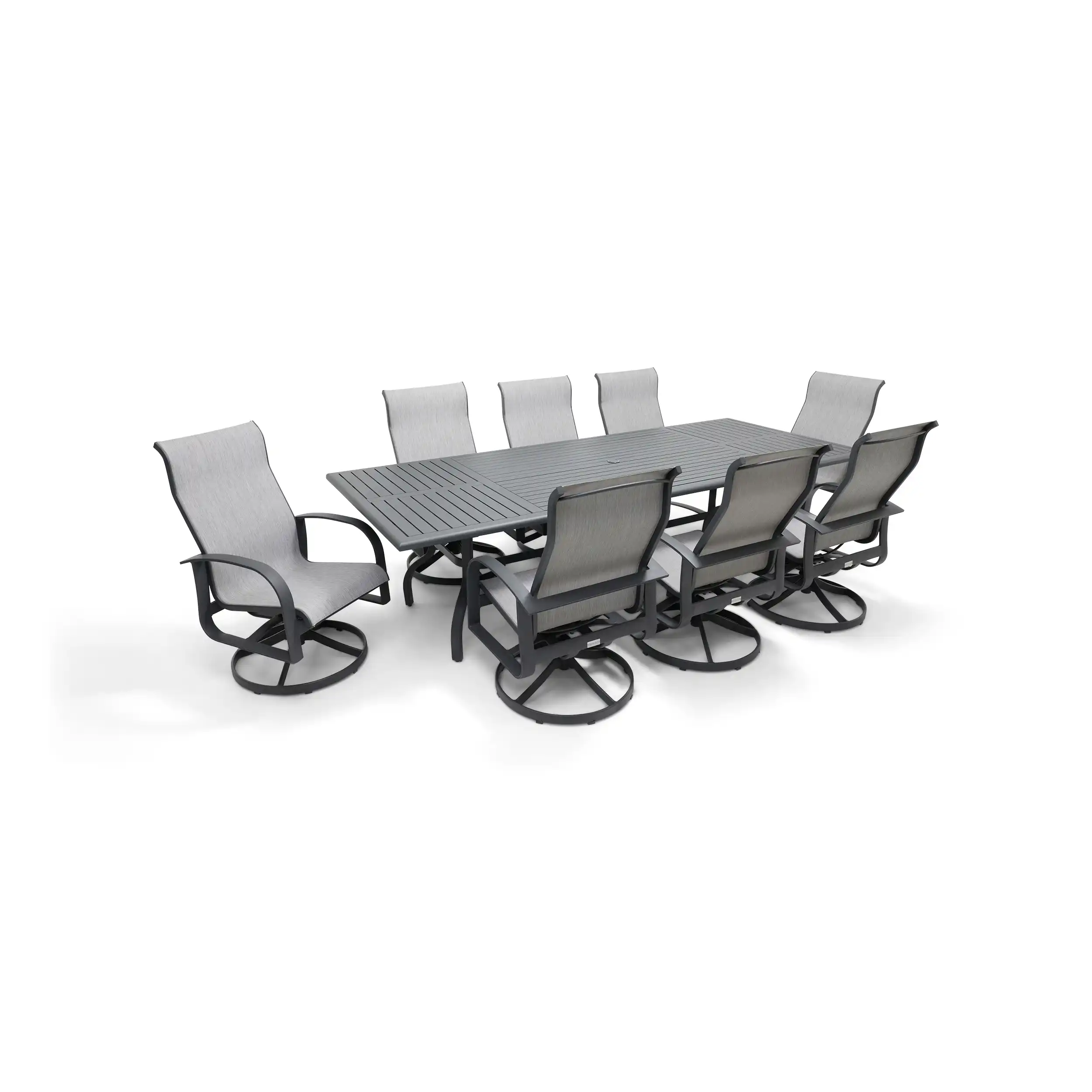 Wakefield 9 Piece Sling Dining Group W/ 44"x112" Rect. Table - Image 6