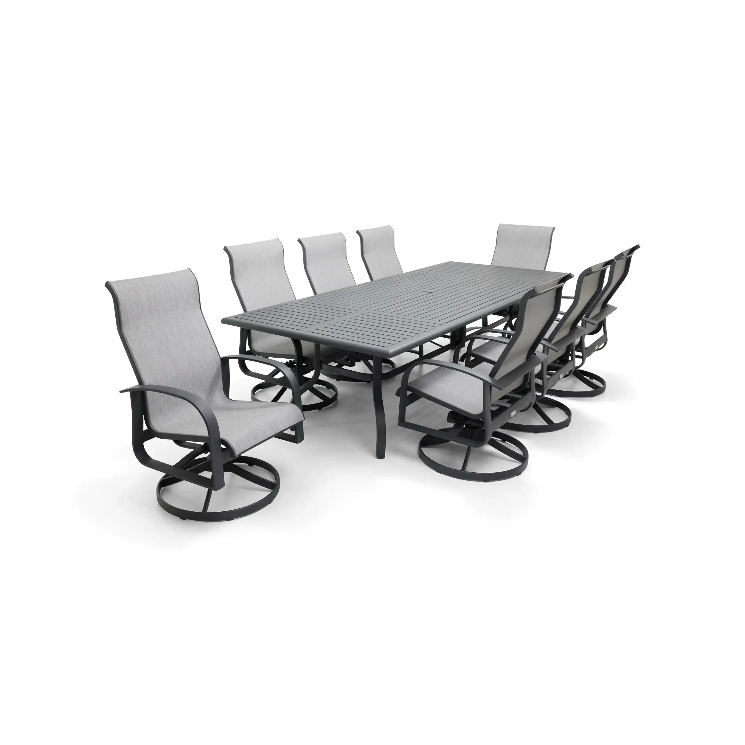 Wakefield 9 Piece Sling Dining Group W/ 44"x112" Rect. Table - Image 7