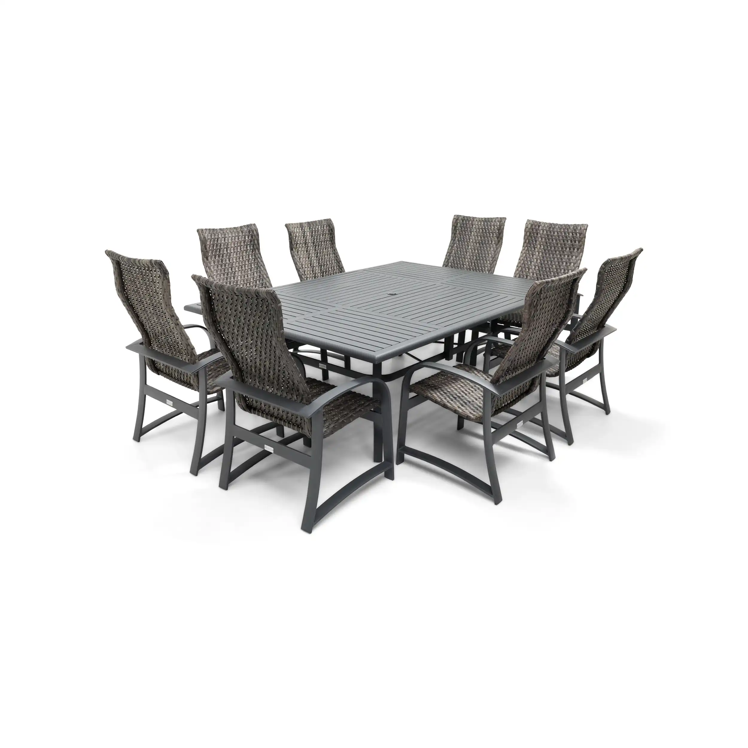 Wakefield 9 Piece Woven Dining Group W/ 60"x84" Rect. Table - Image 2