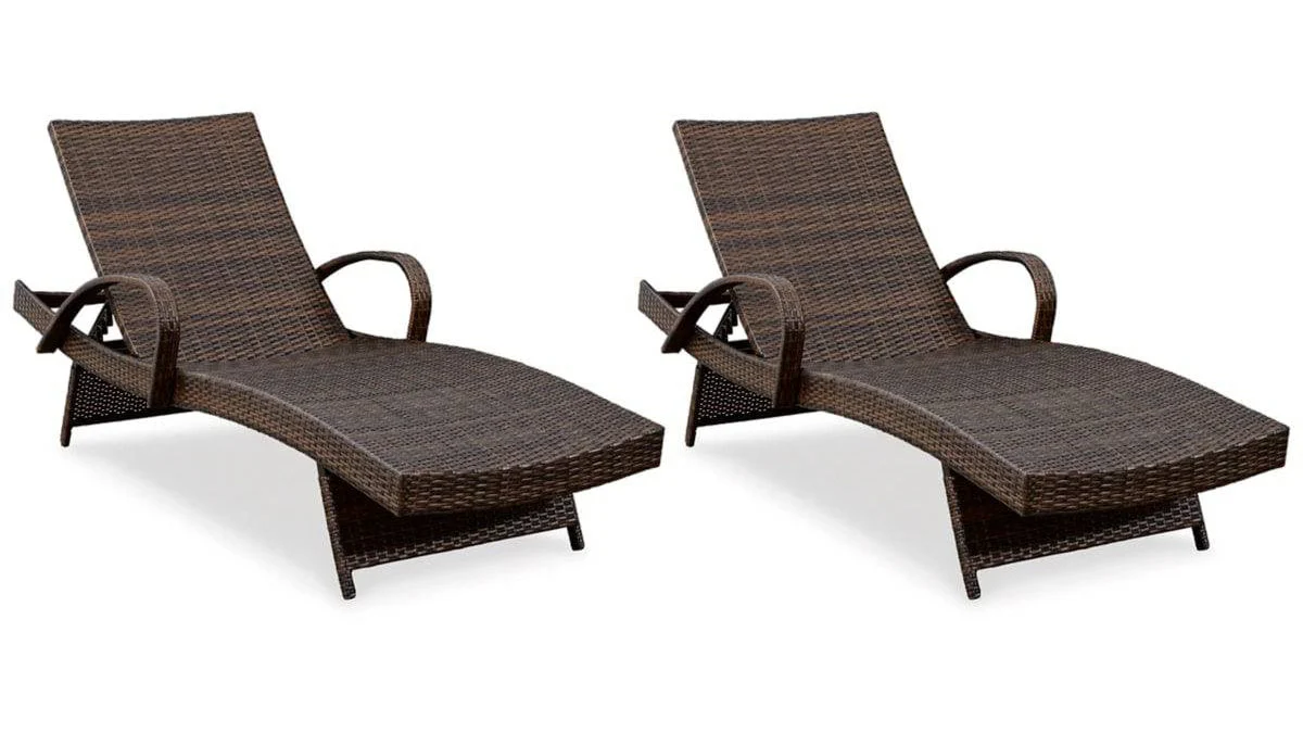 Waveland 2 Piece Woven Chaise Lounges - Image 3