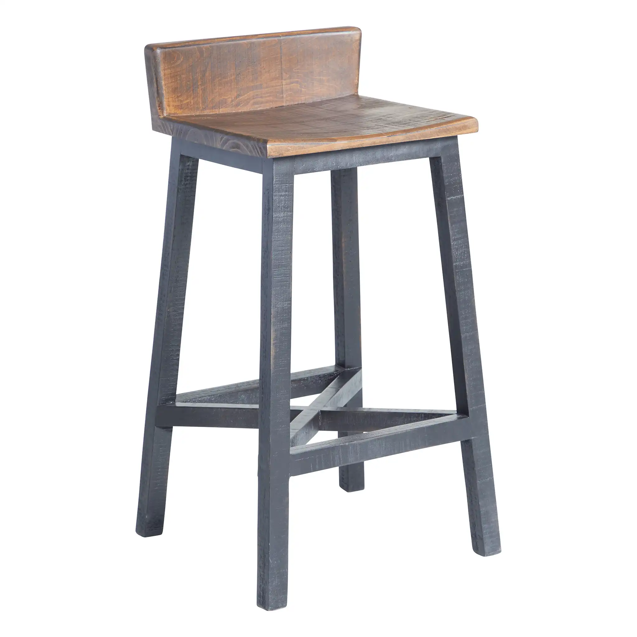 Woodland Wood 30" Barstool - Black