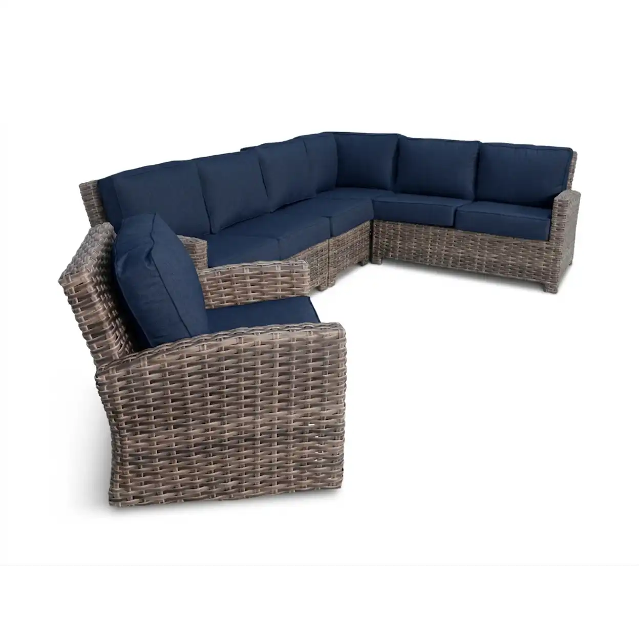 Woodridge 5 Piece Sectional Chat Group - Spectrum Indigo - Image 3