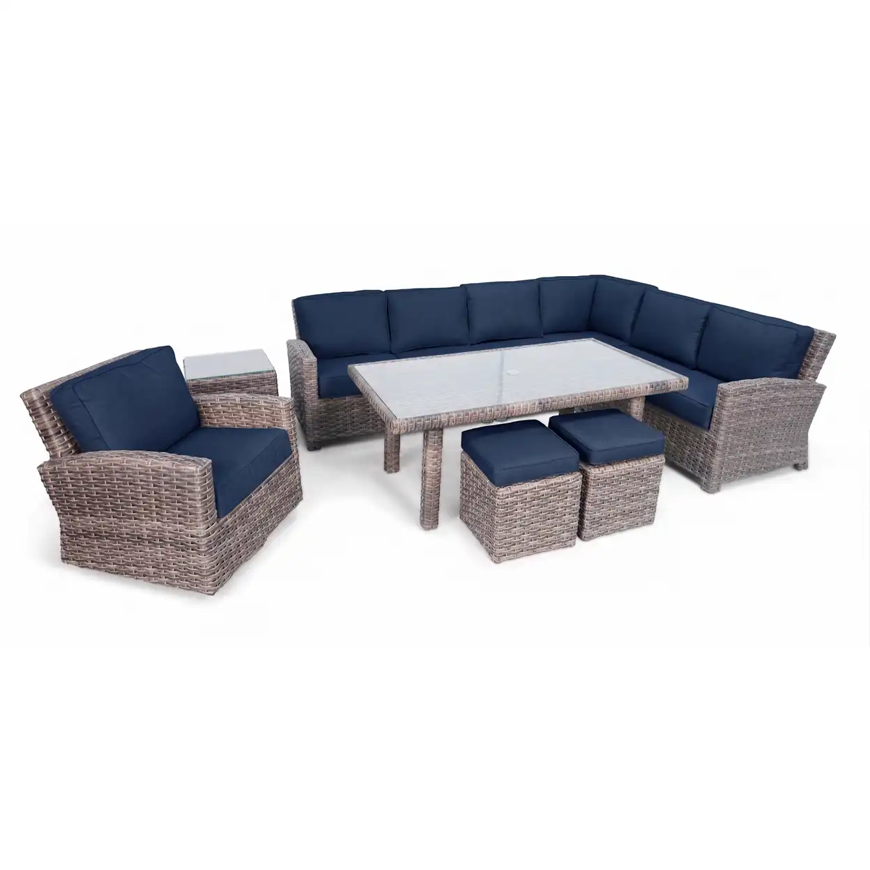 Woodridge 9 Piece Sectional Conversation/Chat Group - Spectrum Indigo - Image 3