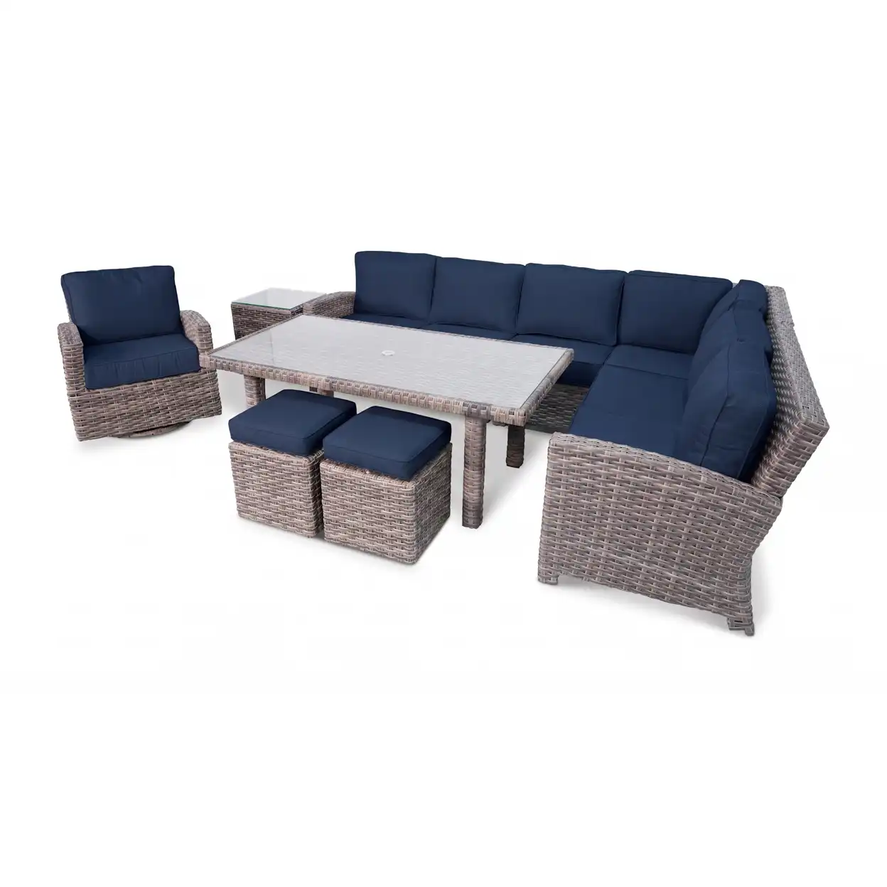 Woodridge 9 Piece Sectional Conversation/Chat Group - Spectrum Indigo - Image 7