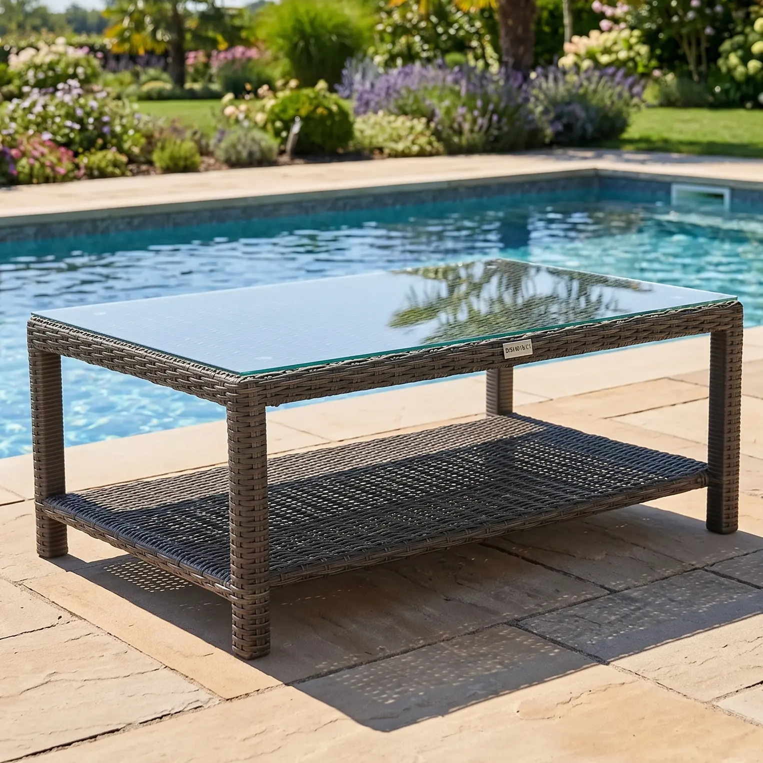 Ellis 20"x40" Rectangle Woven Coffee Table - Silver Oak