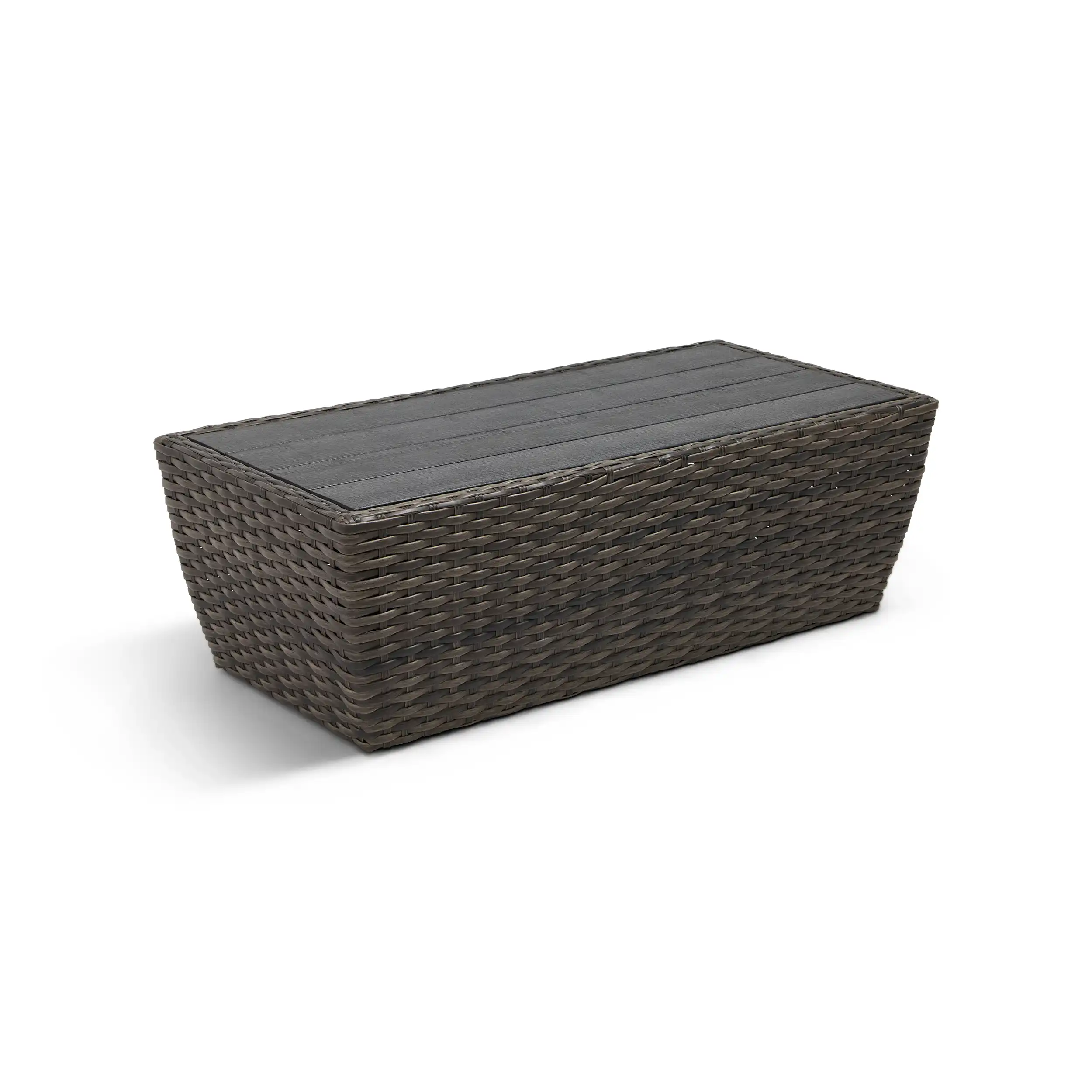 Aurora 24"x48" Rectangle Woven Poly Top Coffee Table - Grey - Image 2