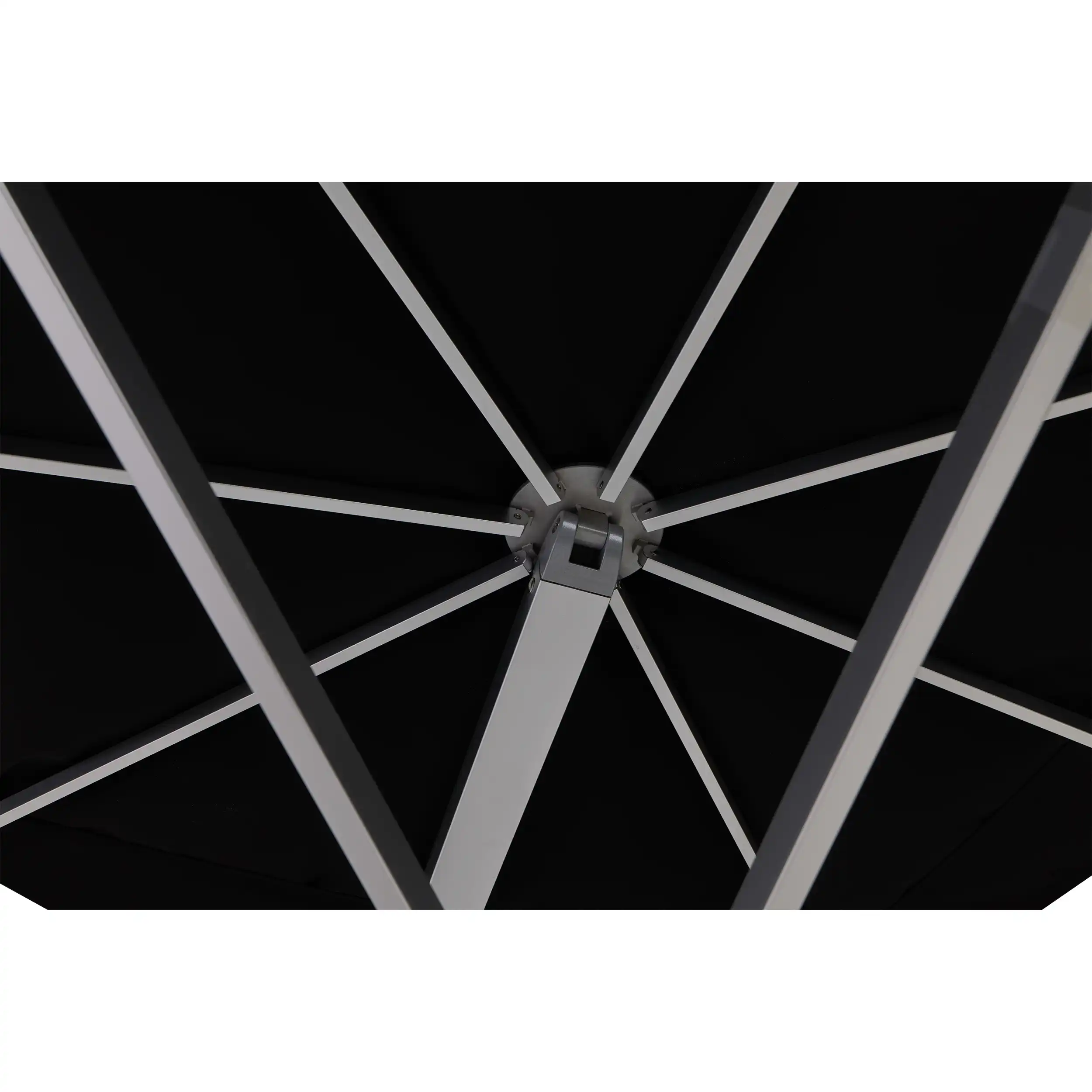 13' Square Commercial Valarium Cantilever Umbrella - Black - Image 13