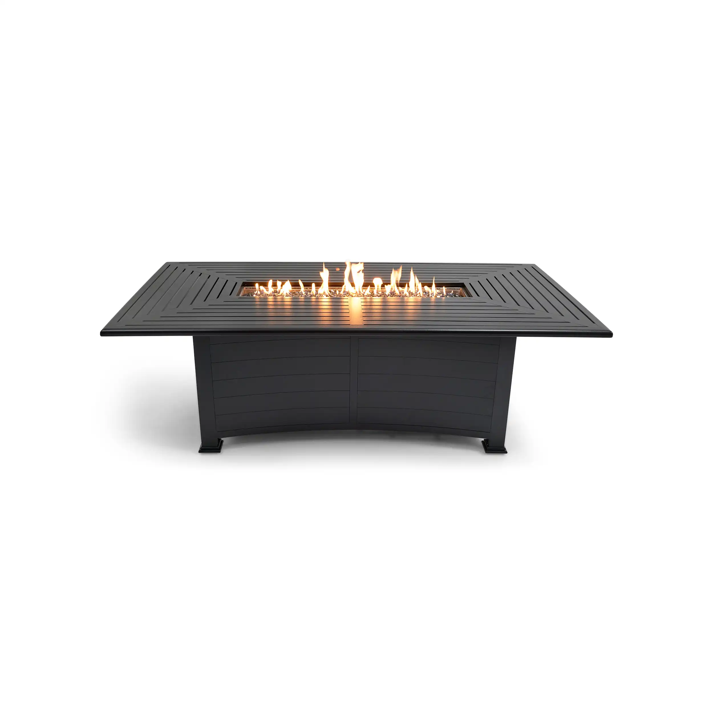 44"x84" Farnham Black Fire Dining Table W/ Lid - Image 3