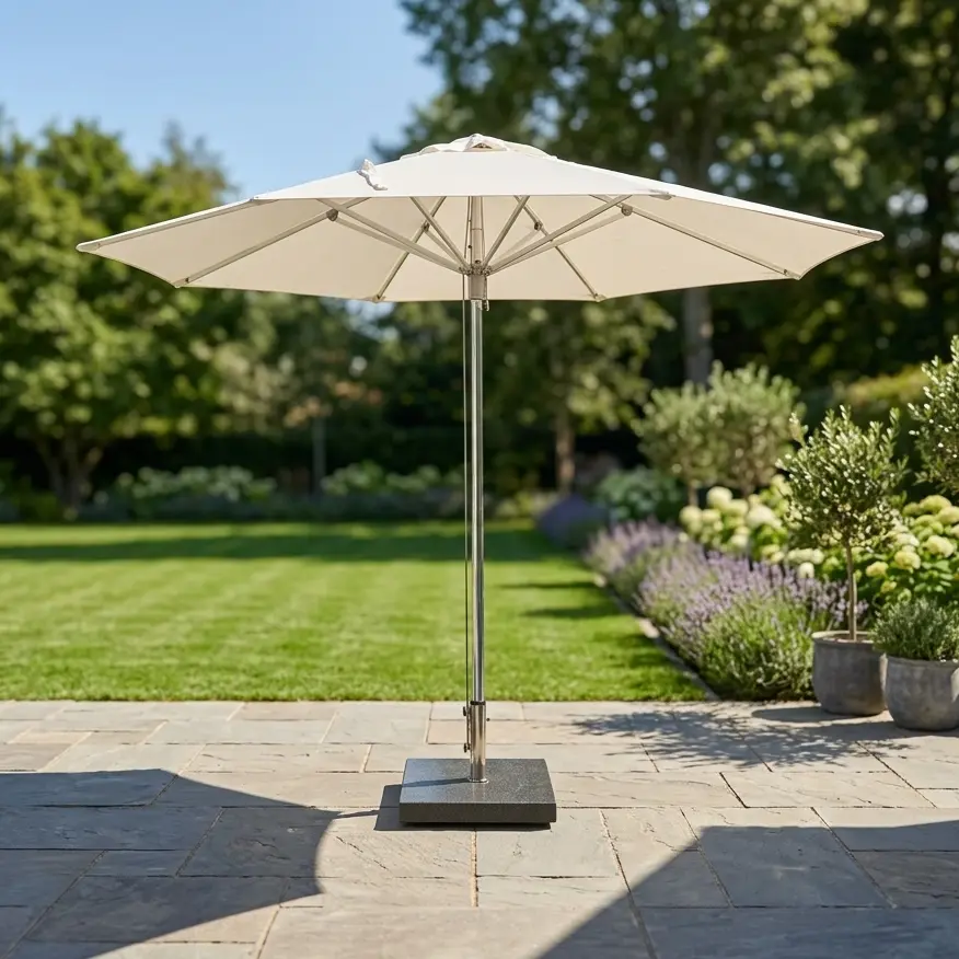 10' Commercial Octagonal Valencia Market Umbrella - Natural