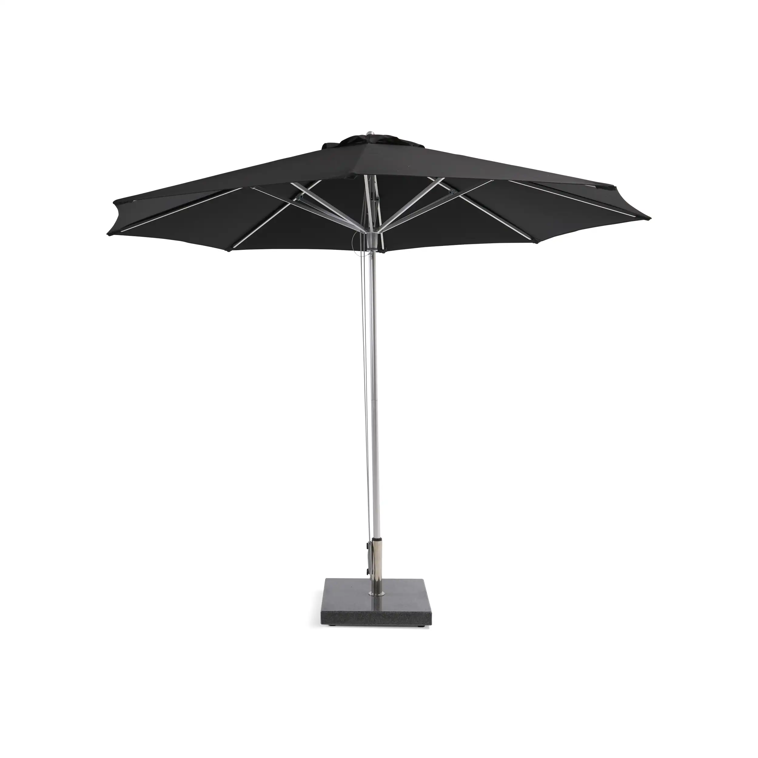 10' Commercial Octagonal Valencia Market Umbrella - Black - Image 2