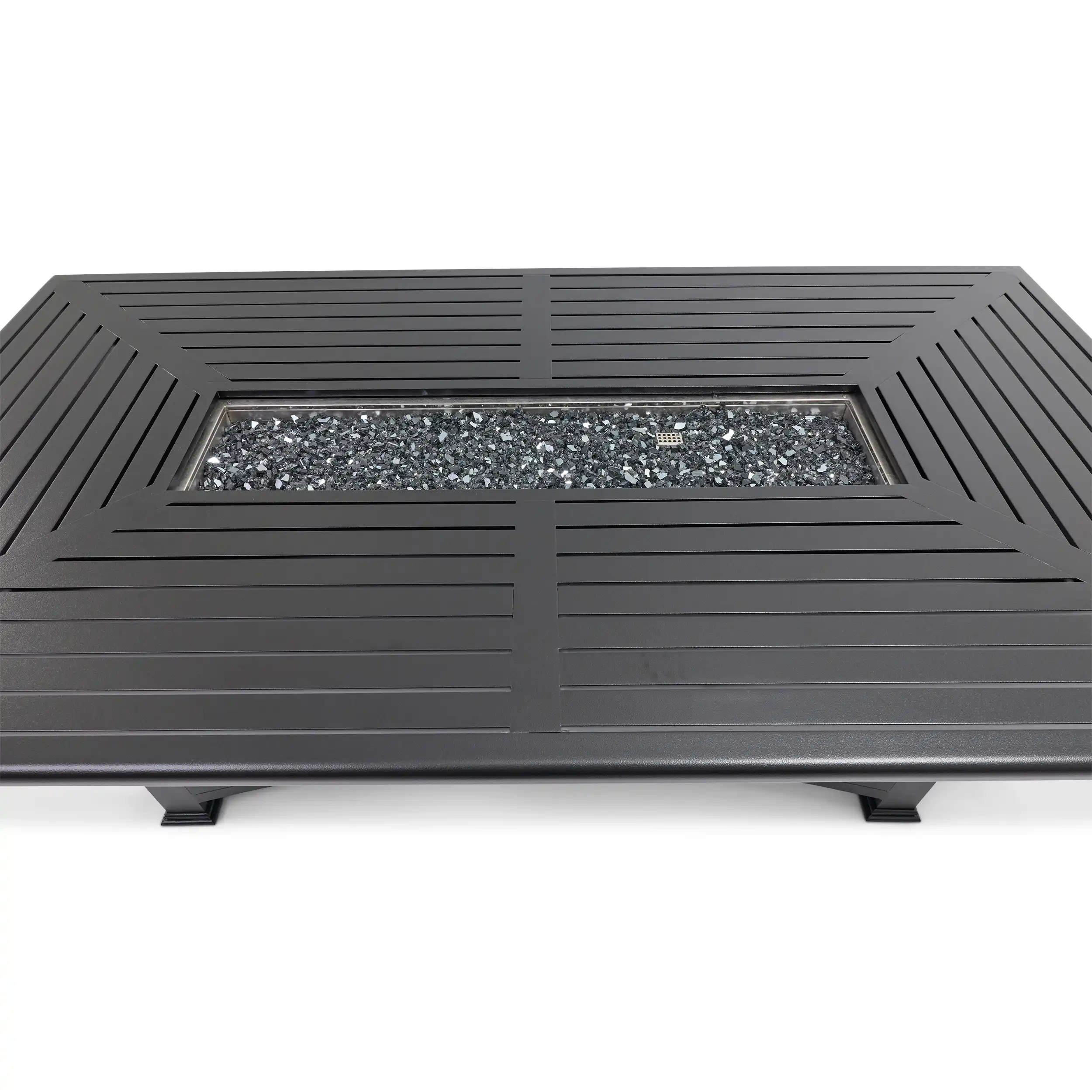 44"x84" Farnham Black Fire Dining Table W/ Lid - Image 6