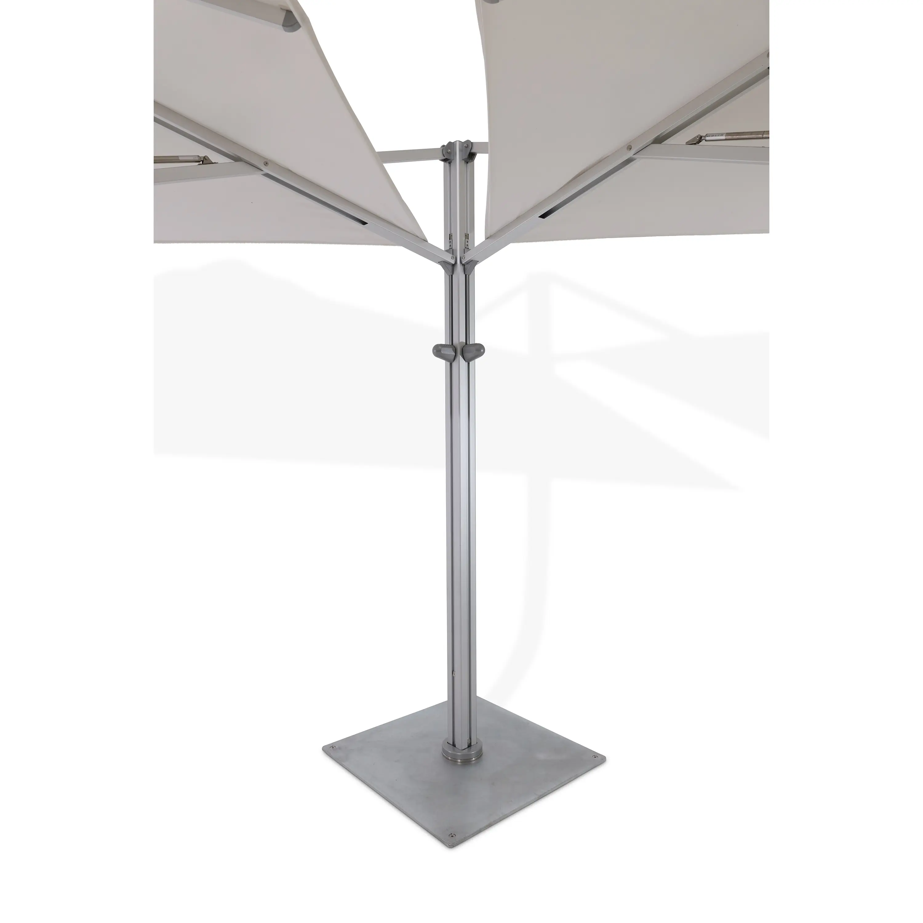 10' Dual Square Canopy Commercial Valencia Cantilever Umbrella - Natural - Image 6