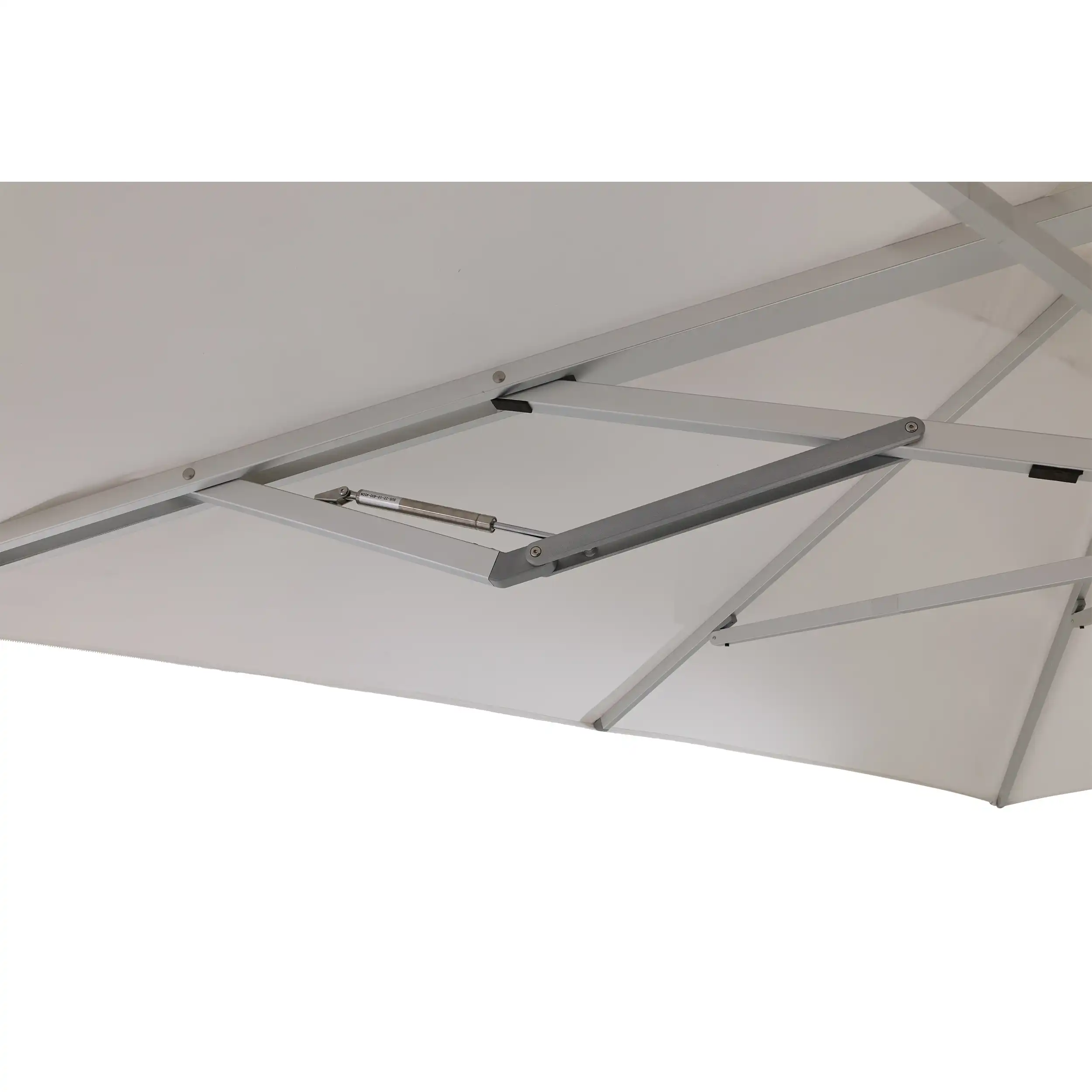 10' Dual Square Canopy Commercial Valencia Cantilever Umbrella - Natural - Image 8