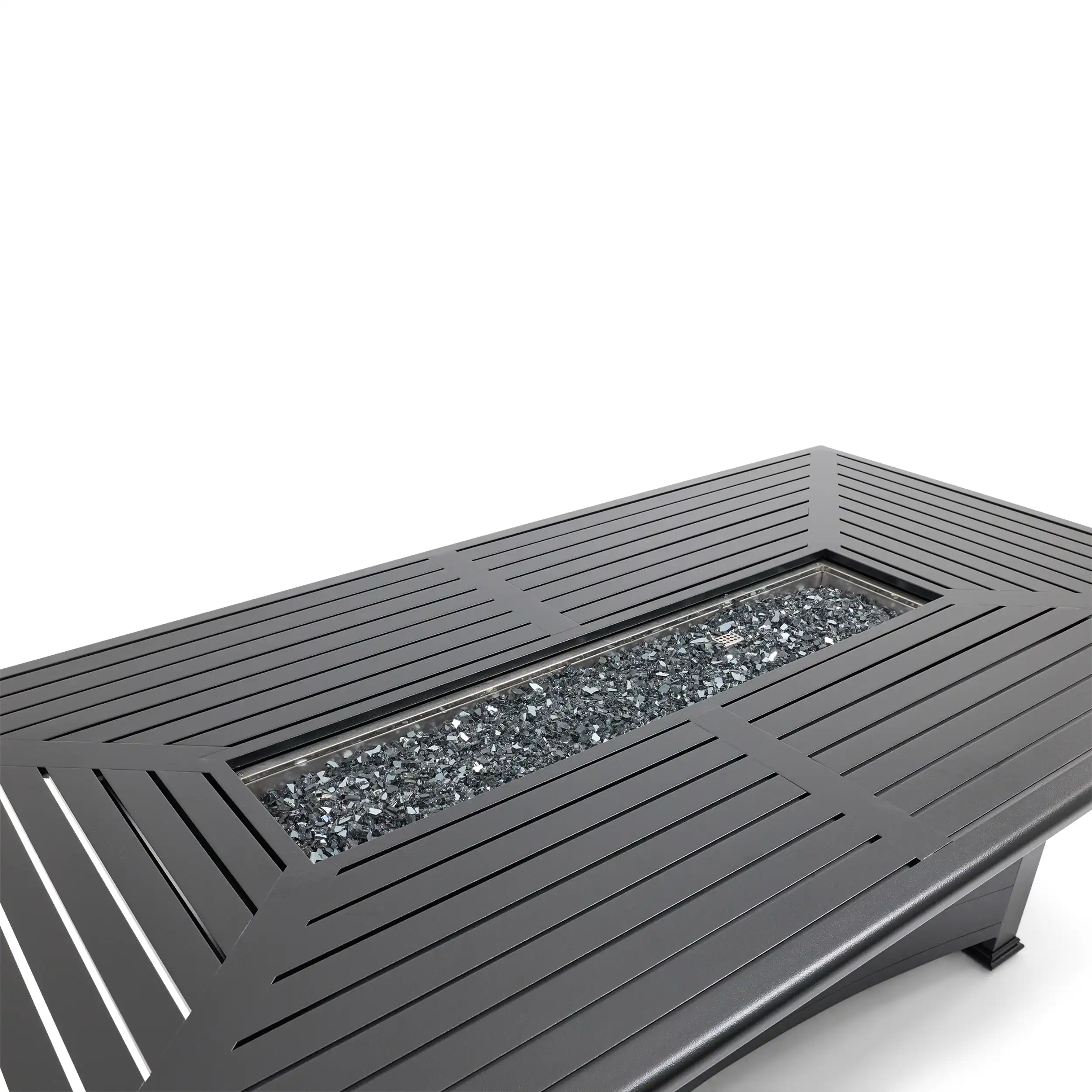 44"x84" Farnham Black Fire Dining Table W/ Lid - Image 7