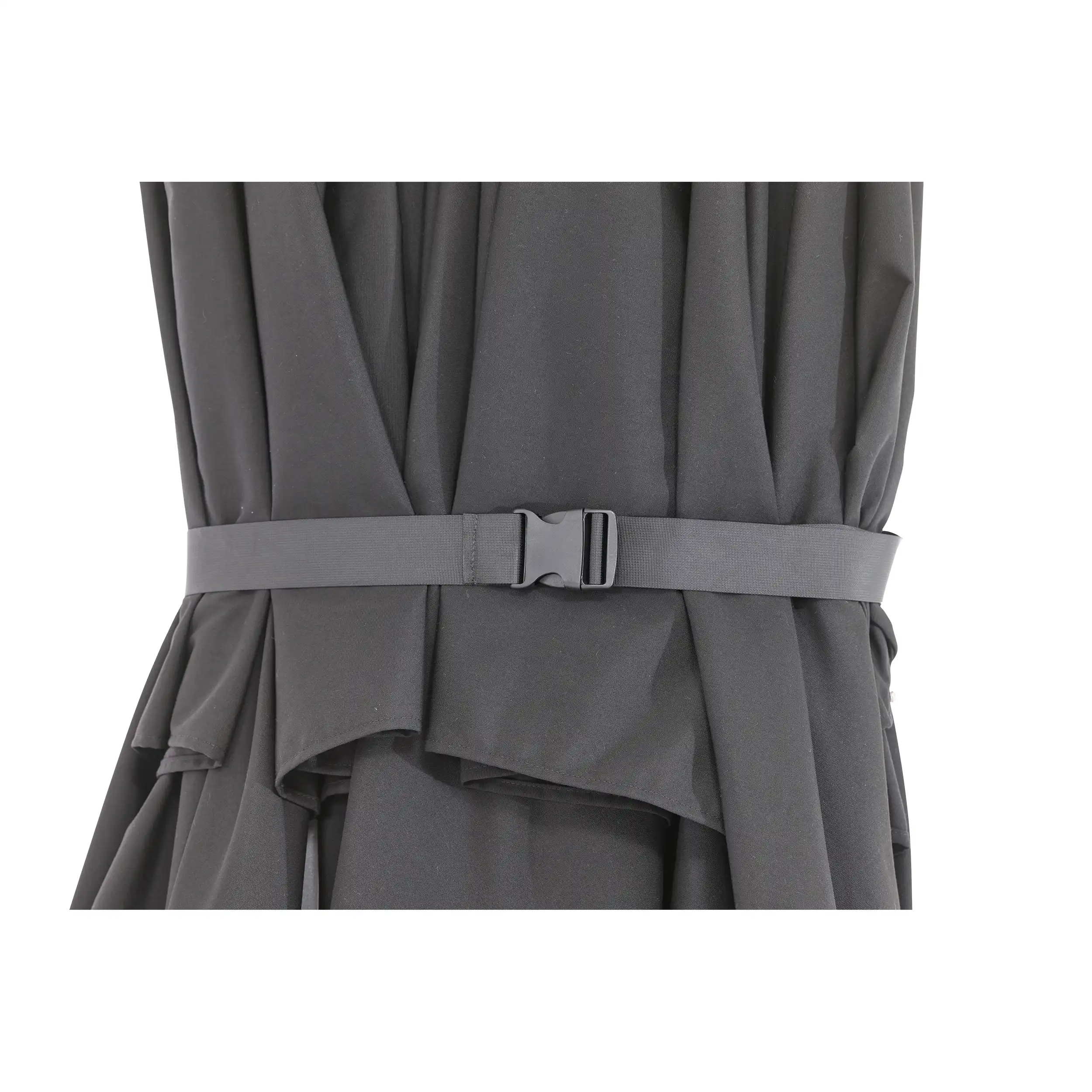 10' Dual Square Canopy Commercial Valencia Cantilever Umbrella - Black - Image 5
