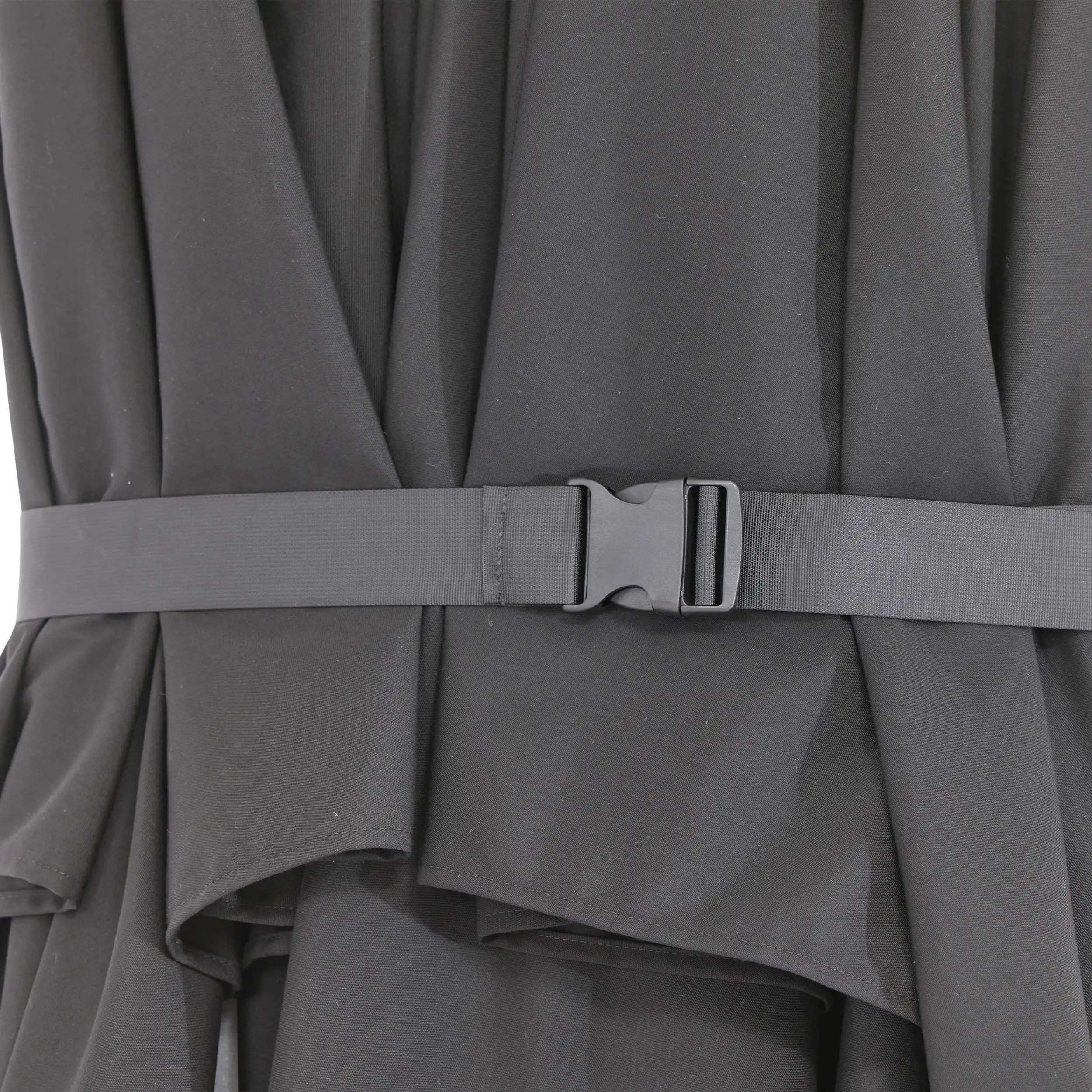 10' Dual Square Canopy Commercial Valencia Cantilever Umbrella - Black - Image 6