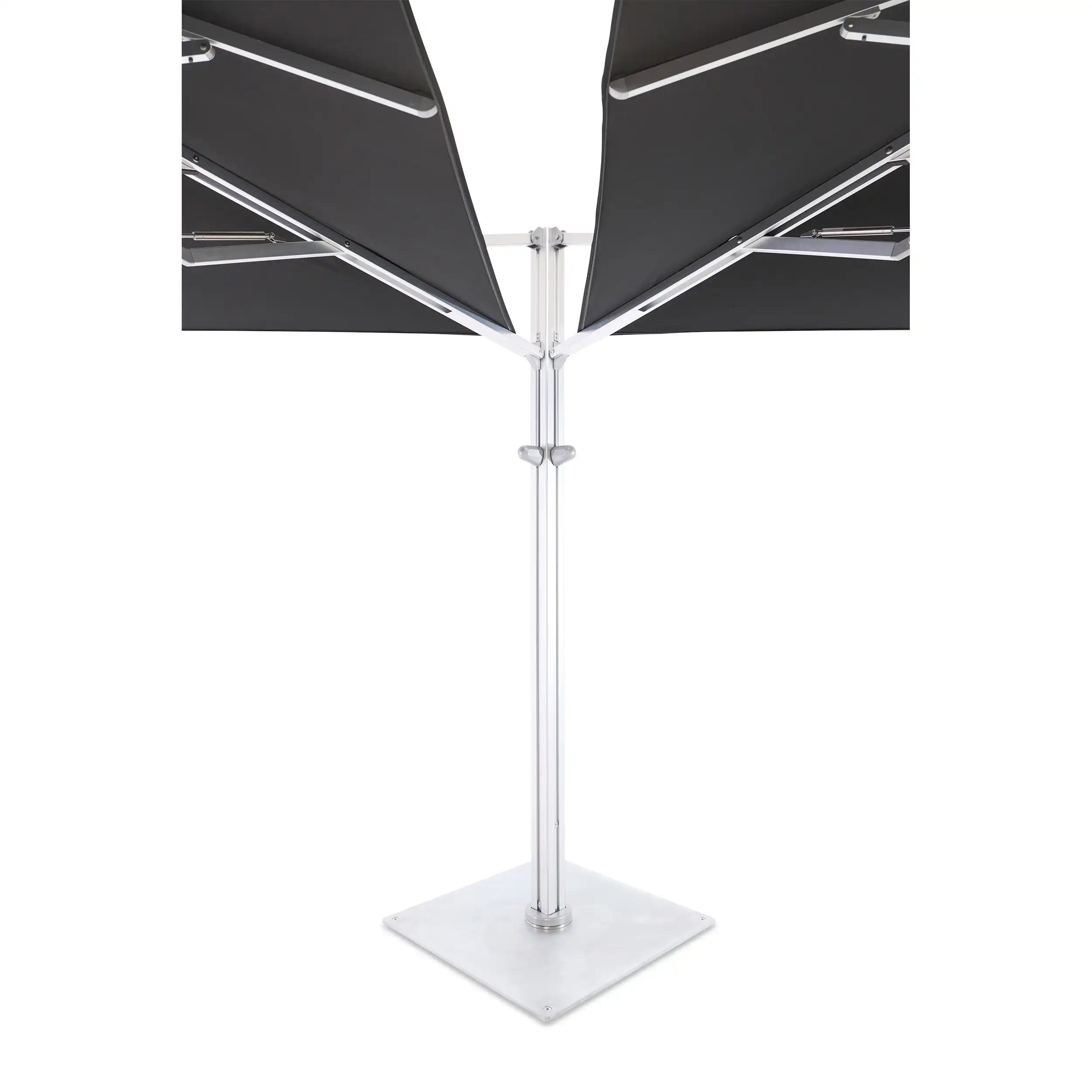 10' Dual Square Canopy Commercial Valencia Cantilever Umbrella - Black - Image 7