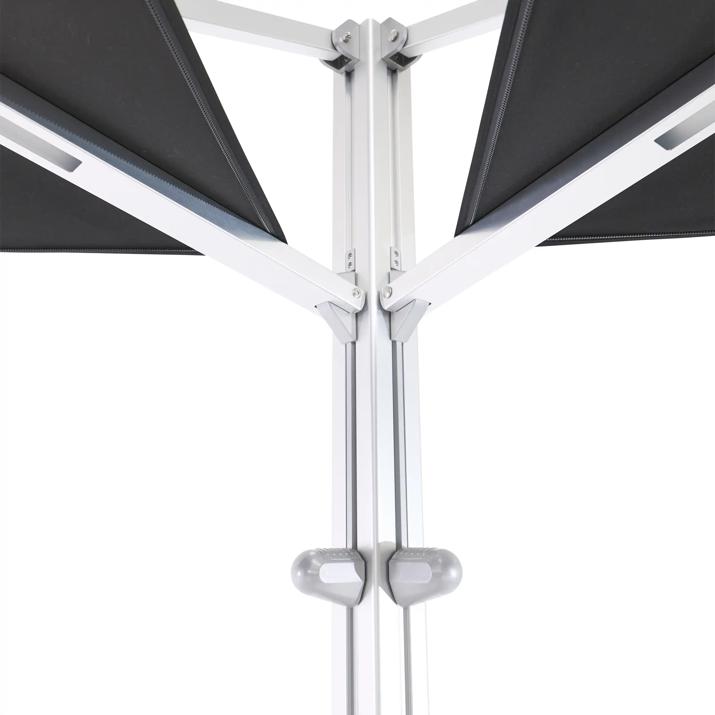 10' Dual Square Canopy Commercial Valencia Cantilever Umbrella - Black - Image 8