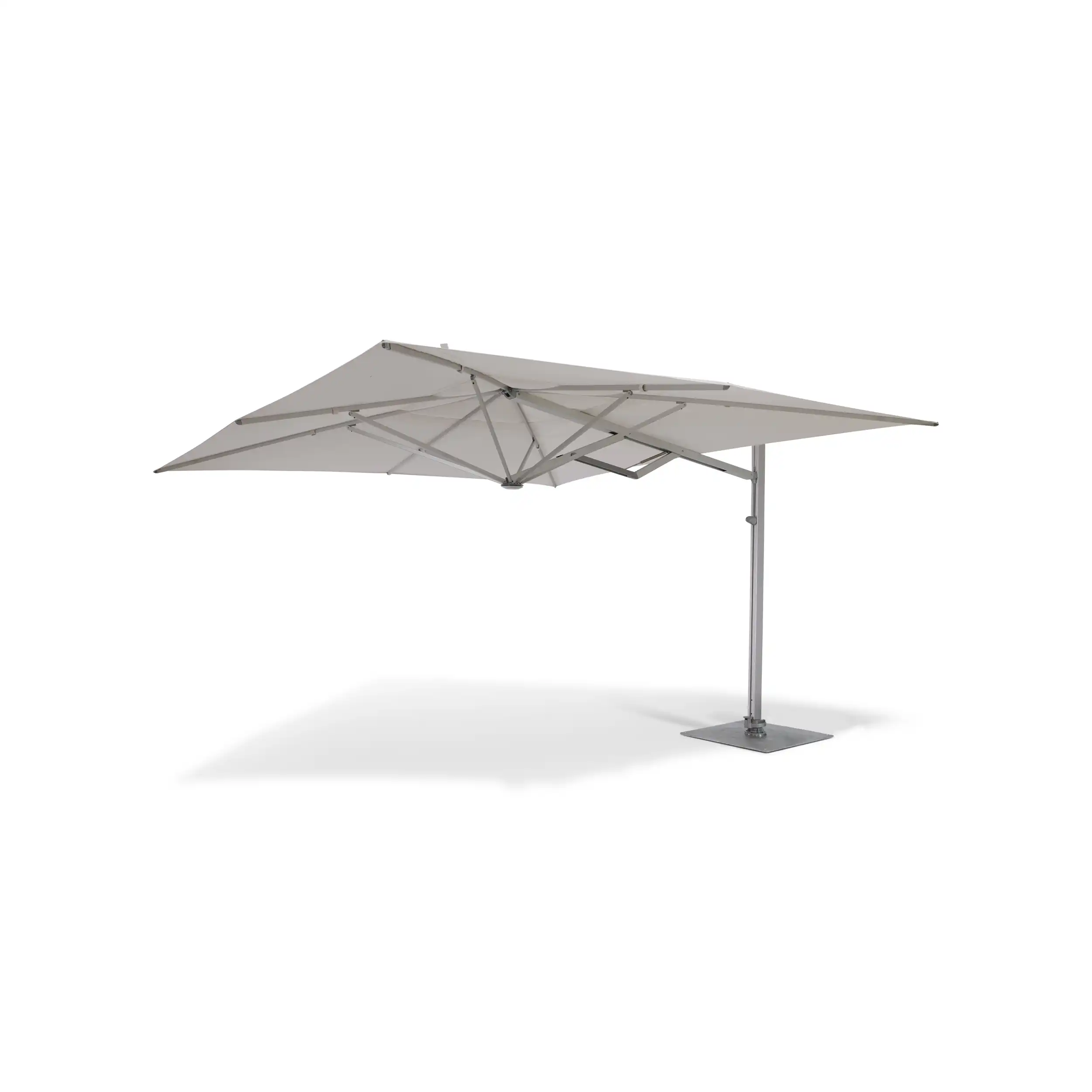 13' Square Commercial Valarium Cantilever Umbrella - Natural - Image 2