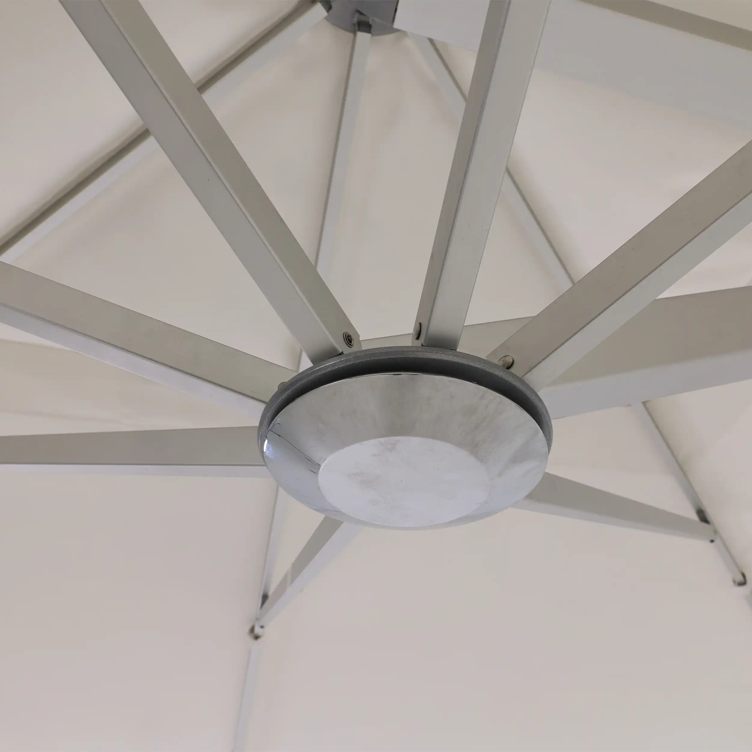 13' Square Commercial Valarium Cantilever Umbrella - Natural - Image 8
