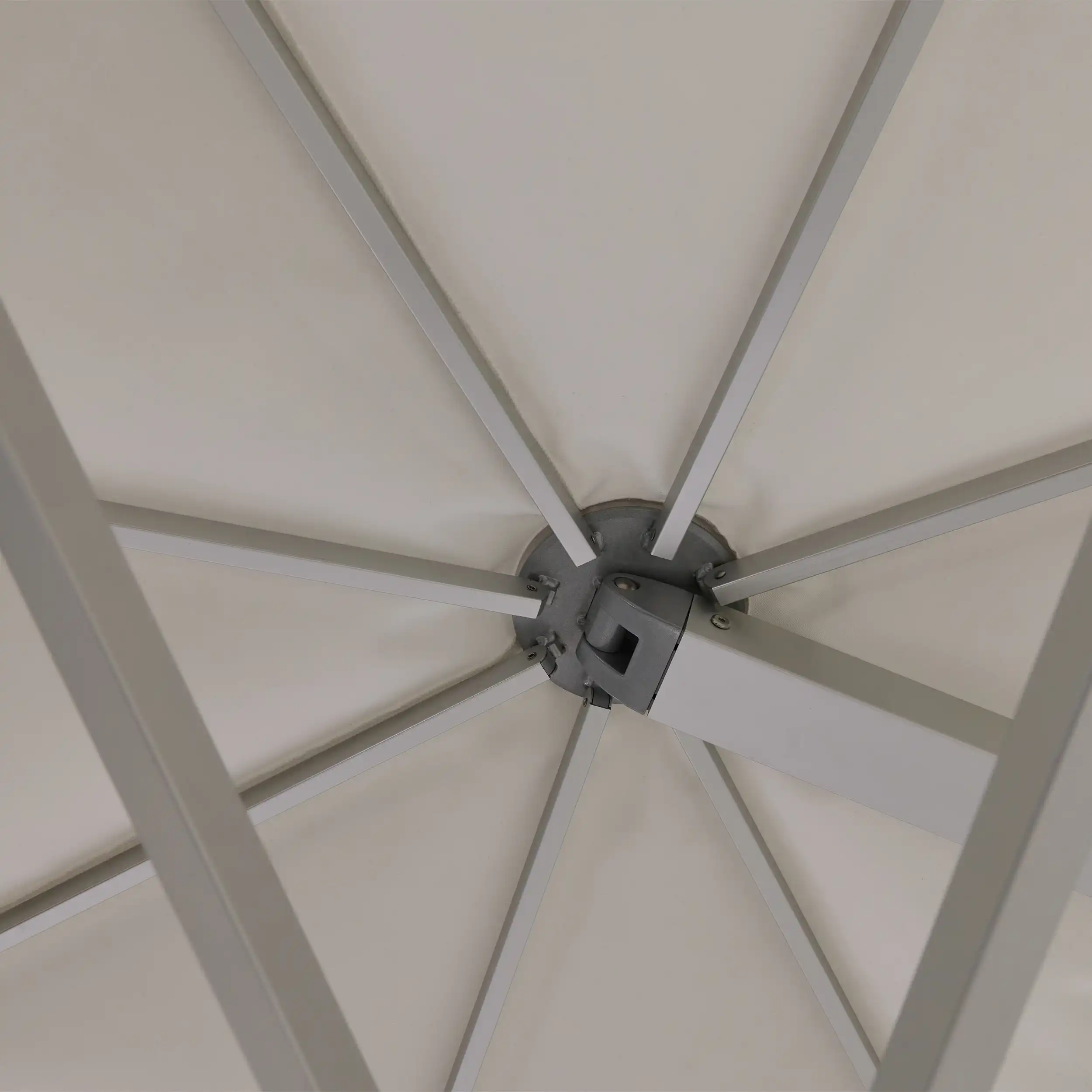 13' Square Commercial Valarium Cantilever Umbrella - Natural - Image 9